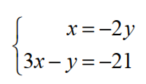 Solve each system of equations by the substitution method. - 