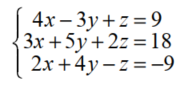 Use matrices to solve each system. - 