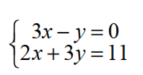 Solve each system of equations graphically. - 