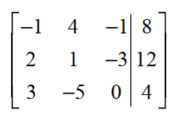 Write an equivalent system of equations that corresponds to given matrix. - 
