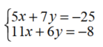 Solve each system using matrices - 