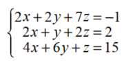 Solve each system using matrices - 
