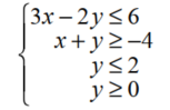 Solve each system using matrices. -Graph the solutions of the system of linear inequalities.   