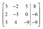 Write an equivalent system of equations that corresponds to given matrix. - 