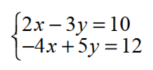 Solve each system using matrices. - 