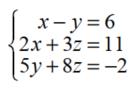 Solve each system using matrices. - 