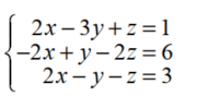 Solve each system using matrices. - 
