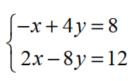 Solve each system. -   A)  {(0, 2) } B)  {(0, -1) } C)  {(2, -1) } D)  { }