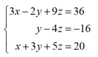 Solve each system. -   A)  {(0, 0, 0) } B)  {(4, 0, 0) } C)  {(0, 4, 0) } D)  {(0, 0, 4) }