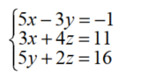 Solve using matrices. - 