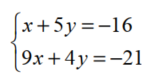 Solve each system. -   A)  {(-2, -2) } B)  {(-1, -3) } C)  {(2, 1) } D)  { }
