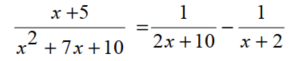 Solve each equation for x - 
