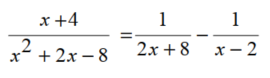 Solve each equation for x. - 