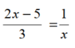 Solve each equation for x. - 