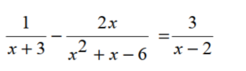 Solve each equation for x. - 