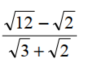Rationalize each numerator - 
