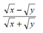 Rationalize each numerator - 