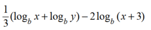 Write each as a single logarithm. Assume that variables represent positive numbers. - 