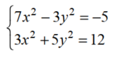 Solve each nonlinear system of equations. - 