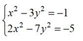 Solve each nonlinear system of equations. - 