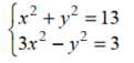 Solve the system of equations.  