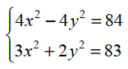 Solve the system of equations.  
