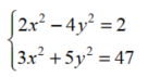Solve the system of equations.  