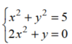 Solve the system -  A)  {(1, 2) , (-1, 2) } B)  {(1, -2) , (1, -2) } C)  {(1, -2) , (-1, -2) } D)  { }