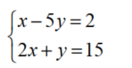 Solve each system of equations -
