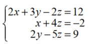Solve each system using matrices. -