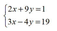 Solve each system of equations. -   A)  {(6,-3) } B)  {(-4, -2) } C)  {(5, -4) } D)  {(5, -1) }