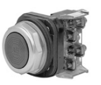 ‪   -The device pictured above is a __________ type. A)  Guarded push button switch B)  Unguarded push button switch C)  Toggle switch D)  Selector switch E)  None of the above