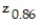 Find the indicated z-score. -Find the z-score having area 0.86 to its right under the standard normal curve; that is, find   . A)  0.5557 B)  1.08 C)  -1.08 D)  0.8051