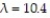 Suppose x is a random variable for which a Poisson probability distribution with   provides a good characterization. Find ? for x. A)  10.4 B)  108.16 C)  3.22 D)  5.2