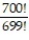 Evaluate the factorial expression. -  A)  1 B)  489,300 C)  700 D)  699