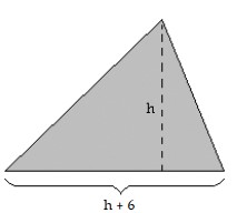  A triangle is 6 centimeters wider than it is tall. The area is 140 square  \mathrm{cm} . Find the width (length of the base) .   A)  20 centimeters B)  6 centimeters C)  21 centimeters D)  14 centimeters 