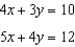 Solve the system of equations by elimination. -  A)    B)    C)    D)    E)  None of these