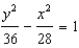 <strong>For all the hyperbolas in these questions the center of the hyperbola is (0, 0) . -For the hyperbola write the equations of the asymptotes.</strong> A) B) C) D) E) None of these