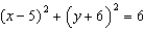 <strong>Write the equation in standard form of the circle with center and passing through the point </strong> A) B) C) D) E) None of these