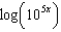 Use the power rule to rewrite the expression as a product and simplify as much as possible. -  A)  5x B)  10x C)  10 D)  0 E)  None of these