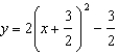 <strong>For the following functions use completing the square to rewrite the function in vertex form. - </strong> A) B) C) D) E) None of these