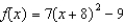 <strong>Write the equation of the axis of symmetry of the following function. </strong> A) B) C) D) E) None of these