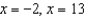 Solve the following equations. -  A)    B)    C)    D)    E)  None of these