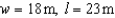 The width of a rectangle is 5 m less then the length. The area is 204   Find the length, l, and width, w, of the rectangle. A)    B)    C)    D)    E)  None of these