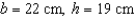 The base b of a triangle is 3 cm longer than its height, h. The area is 152   Find the base and height of the triangle. A)    B)    C)    D)    E)  None of these