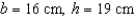 The base b of a triangle is 3 cm longer than its height, h. The area is 152   Find the base and height of the triangle. A)    B)    C)    D)    E)  None of these