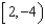 Use interval notation to represent the number line graph. -  A)    B)    C)    D)    E)  none of these