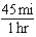 The relationship between the time it takes you to drive to school,   , and your average speed,   in miles per hour is an inverse variation. It takes 0.5 hours to get to school when your average speed is   . -Find the constant of proportionality. Include units of measurements. A)    B)    C)    D)    E)  none of these