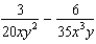 Perform the indicated operations and simplify. -  A)    B)    C)    D)    E)  none of these