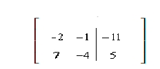 Represent the system of equations with an augmented matrix:   A)    B)    C)    D)    E)  none of these